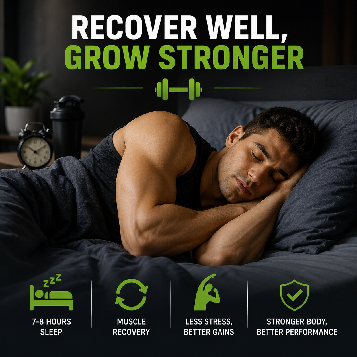 Workout recovery, sleep optimization, and gym rest days