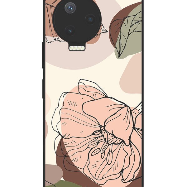 Infinix Note 12 Pro 4G | 2D Metal Case | Floral Elegance, Portrait | LC170