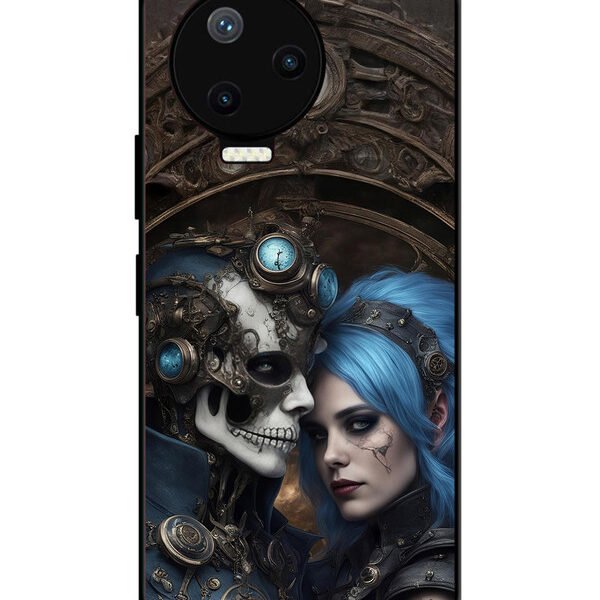 Infinix Note 12 Pro 4G | 2D Metal Case | Skeleton & Devil Girl | LC170