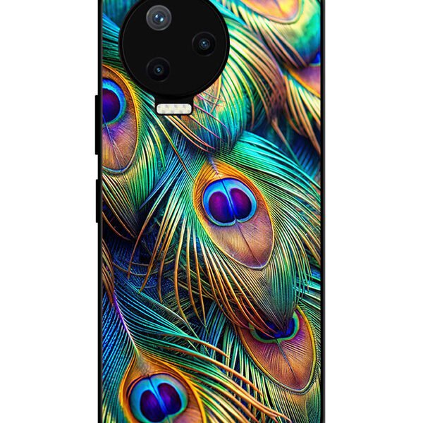 Infinix Note 12 Pro 4G | 2D Metal Case | Peacock Feather | LC170