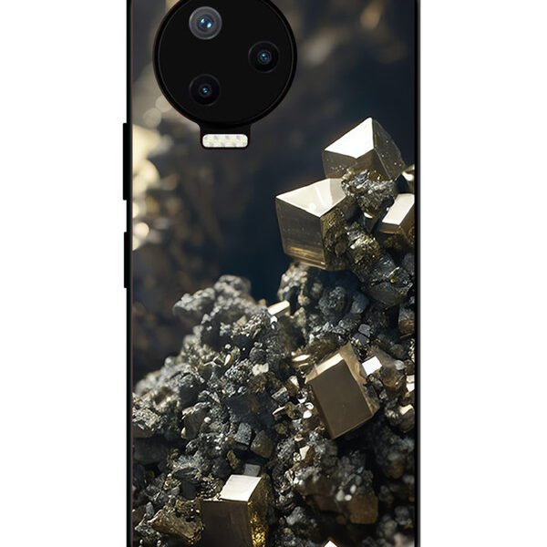 Infinix Note 12 Pro 4G | 2D Metal Case | Gold Crystals | LC170