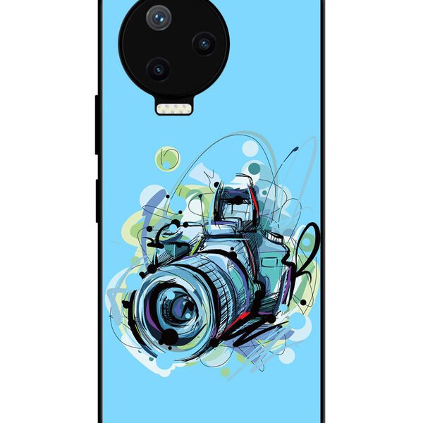 Infinix Note 12 Pro 4G | 2D Metal Case | Camera Blue Background | LC170
