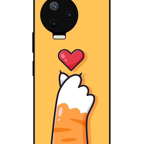 Infinix Note 12 Pro 4G | 2D Metal Case | Heart Hand | LC170