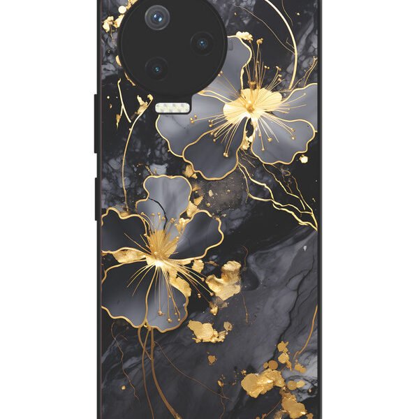 Infinix Note 12 Pro 4G | 2D Metal Case | Dark Flowars | LC170