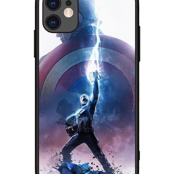 iPhone 11 | 2D Metal | captain-america-thor-hammer-lightning | LC067