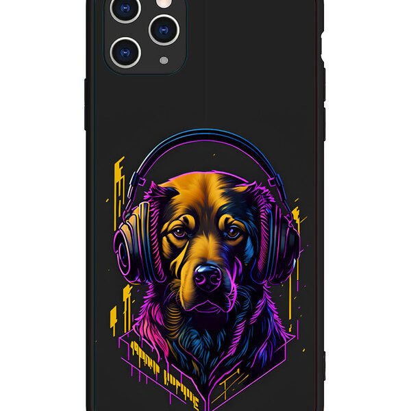 iPhone 11 Pro Max | 2D Metal | Music Lover Dog | LC079