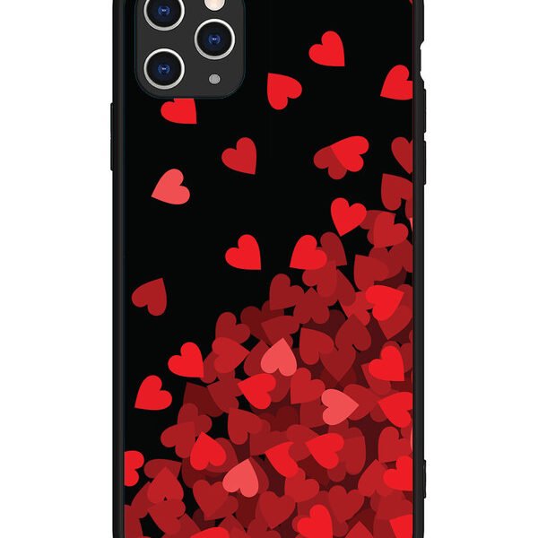 iPhone 11 Pro Max | 2D Metal | Red Hearts | LC079