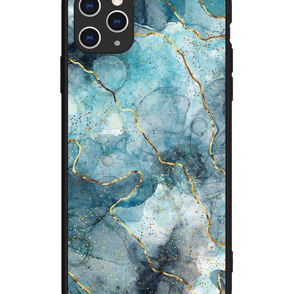 iPhone 11 Pro Max | 2D Metal | Oceanic Golden Strip Marble | LC079