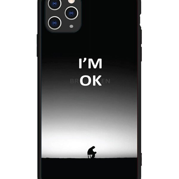 iPhone 11 Pro Max | 2D Metal | I'm Broken A man on Chair Alone | LC079