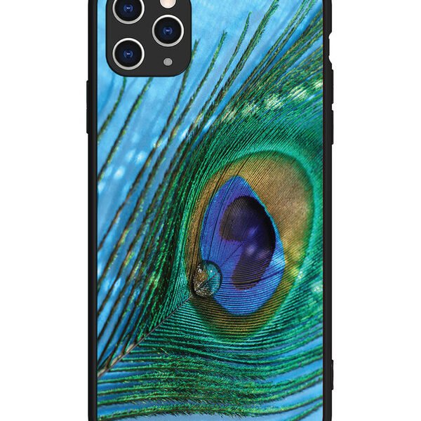 iPhone 11 Pro Max | 2D Metal | A drop on Peacock Feather | LC079