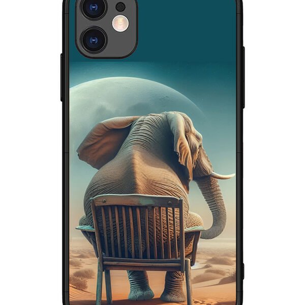 iPhone 11 | 2D Metal | Baby Elephant om chair | LC067