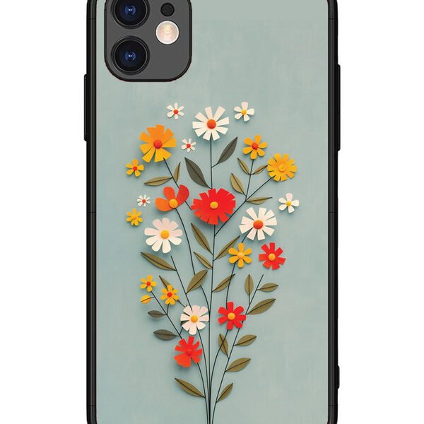 iPhone 11 | 2D Metal | Paper Flowers | LC067