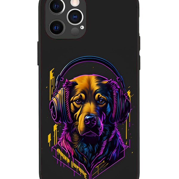 iPhone 12 Pro | 2D Metal | Music Lover Dog | LC069
