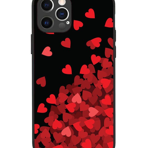 iPhone 12 Pro | 2D Metal | Red Hearts | LC069