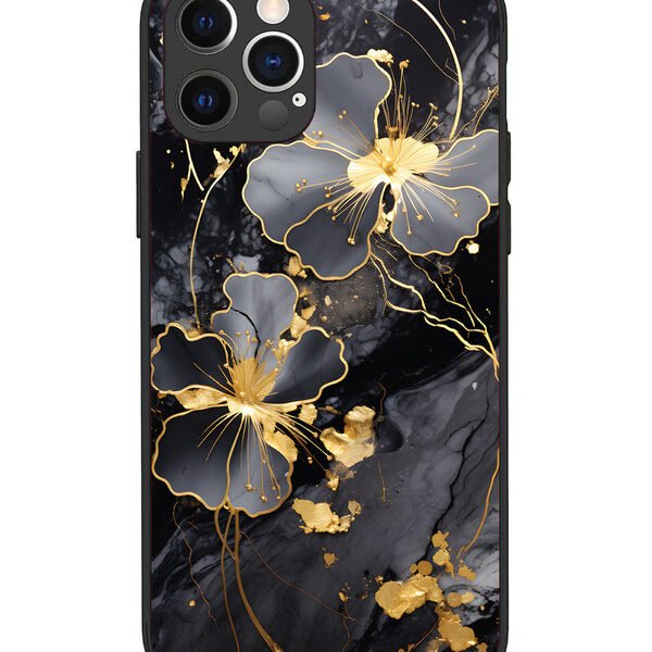 iPhone 12 Pro | 2D Metal | Dark Flowars | LC069