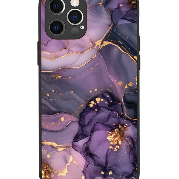 iPhone 12 Pro | 2D Metal | Royal Orchid Theme Marble | LC069