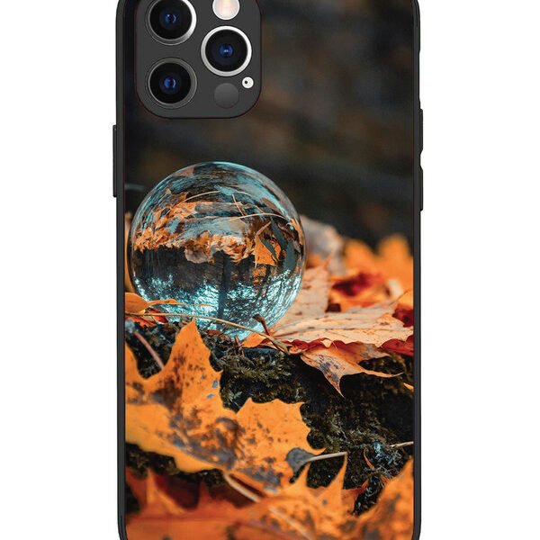 iPhone 12 Pro | 2D Metal | Glass Ball On Gaurden | LC069