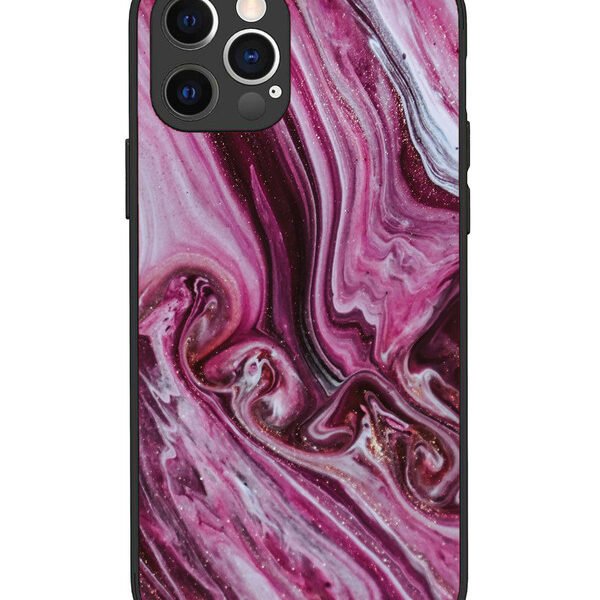 iPhone 12 Pro | 2D Metal | Pink Flood Marble | LC069