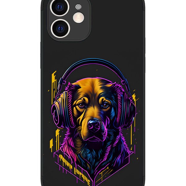 iPhone 12 | 2D Metal | Music Lover Dog | LC075