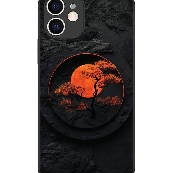 iPhone 12 | 2D Metal | Dark knight Red Moon | LC075