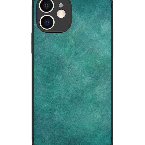 iPhone 12 | 2D Metal | Jungle green with Scratches Marble | LC075