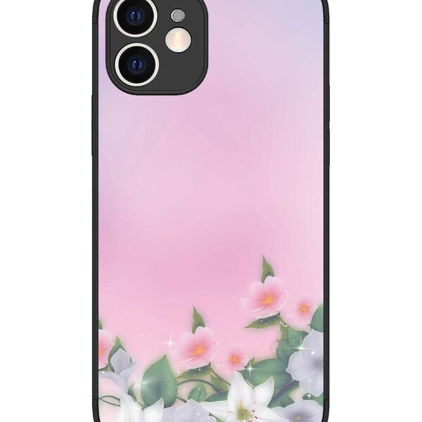 iPhone 12 | 2D Metal | Pink Floral Elegance | LC075