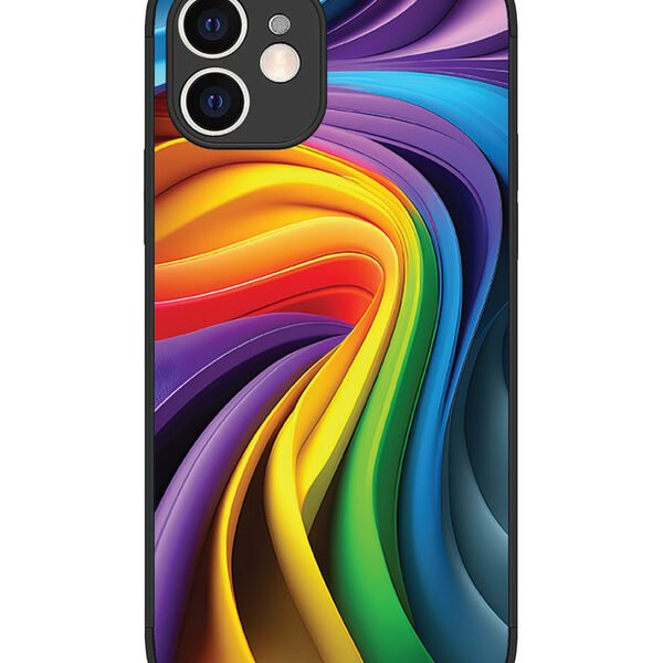 iPhone 12 | 2D Metal | Rainbow Whirl | LC075