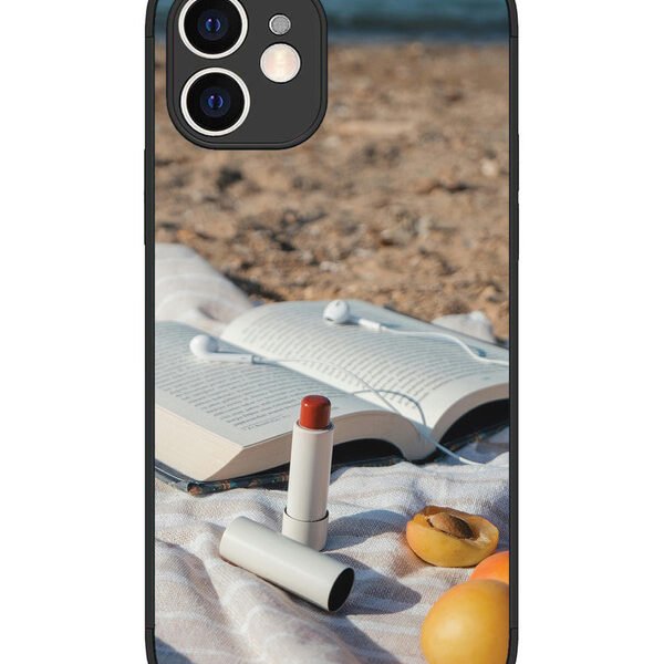 iPhone 12 | 2D Metal | Lipstick & Book | LC075