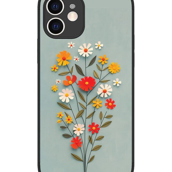 iPhone 12 | 2D Metal | Paper Flowers | LC075