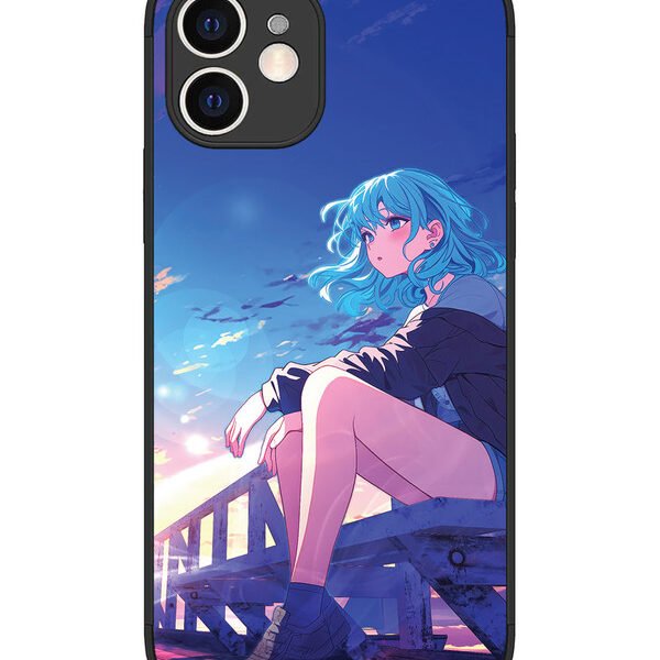 iPhone 12 | 2D Metal | Alone Girl | LC075
