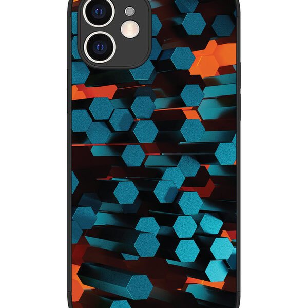 iPhone 12 | 2D Metal | Hexagon 3D Abstract | LC075