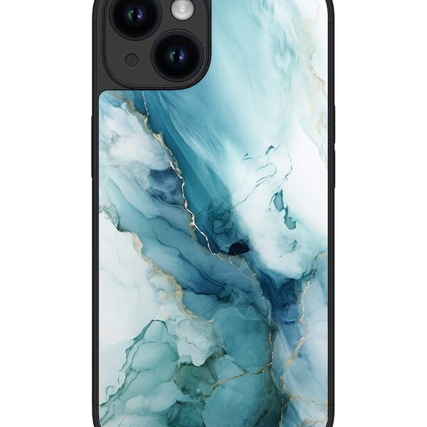 Iphone 15 | 2D Metal | Oceanic Marble | LC076