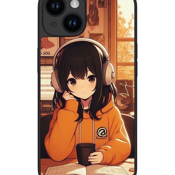 Iphone 15 | 2D Metal | Cute Girl Listening Music | LC076