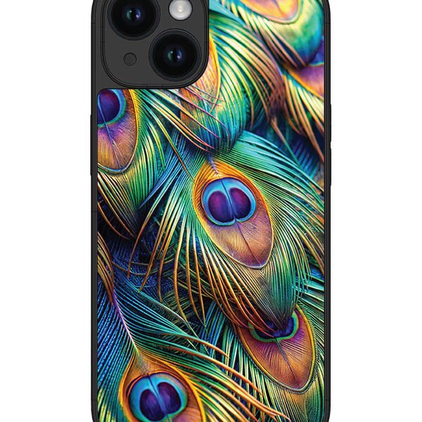 Iphone 15 | 2D Metal | Peacock Feather | LC076