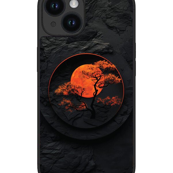 Iphone 15 | 2D Metal | Dark Knight Red Moon | LC076