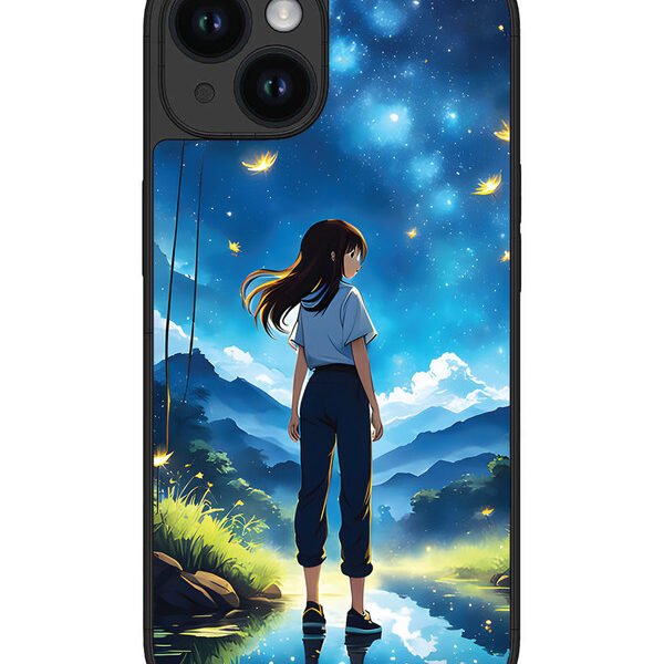 Iphone 15 | 2D Metal | Girl In Beautiful Forest | LC076