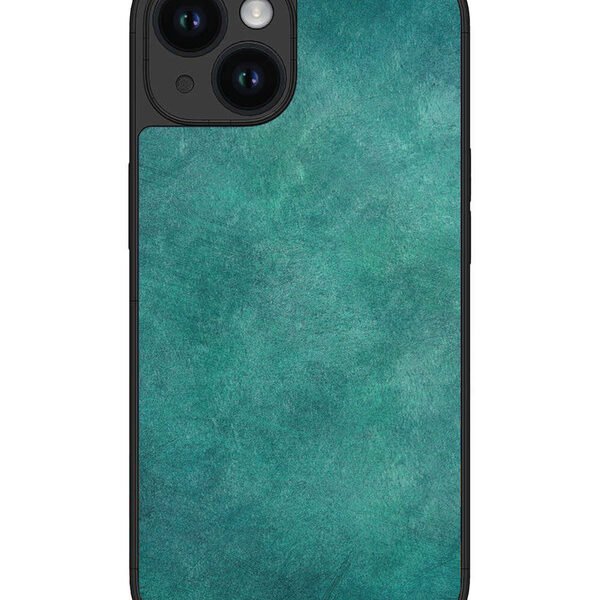 Iphone 15 | 2D Metal | Jungle Green With Scratches Marble | LC076