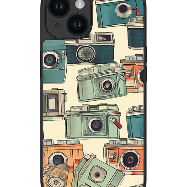 Iphone 15 | 2D Metal | Retro Cameras | LC076