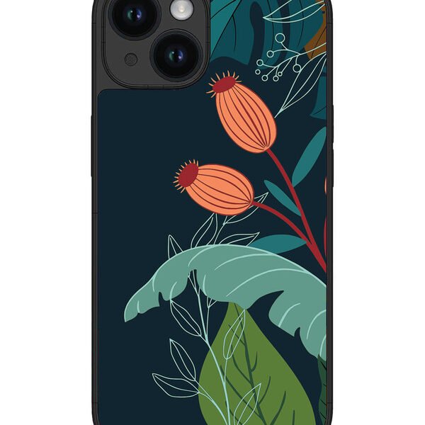 Iphone 15 | 2D Metal | Plant Illustration | LC076