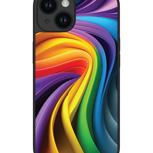 Iphone 15 | 2D Metal | Rainbow Whirl | LC076