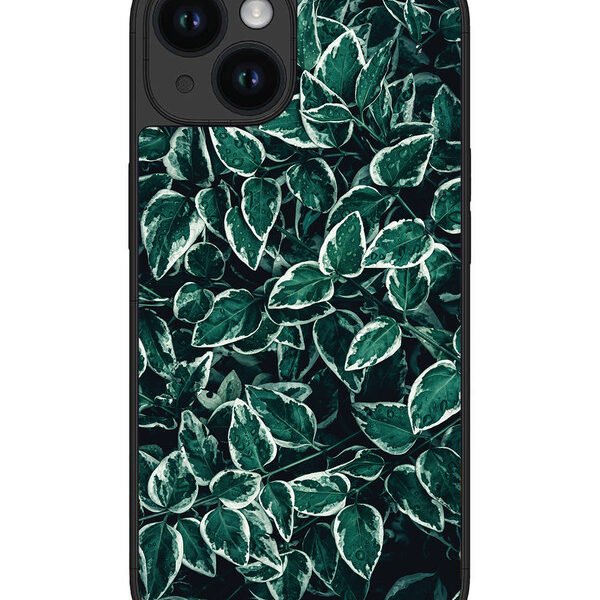Iphone 14 | 2D Metal | Green Oasis Leafs | LC301
