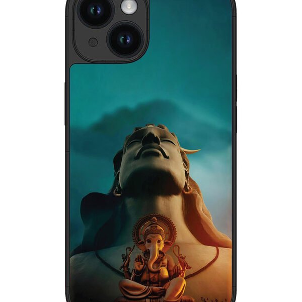 Iphone 15 | 2D Metal | Shiva & Ganesh | LC076