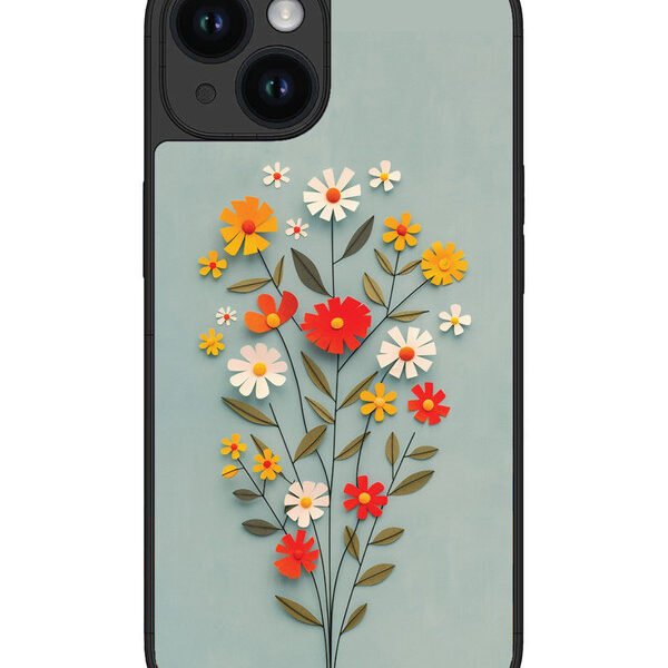 Iphone 15 | 2D Metal | Paper Flowers | LC076