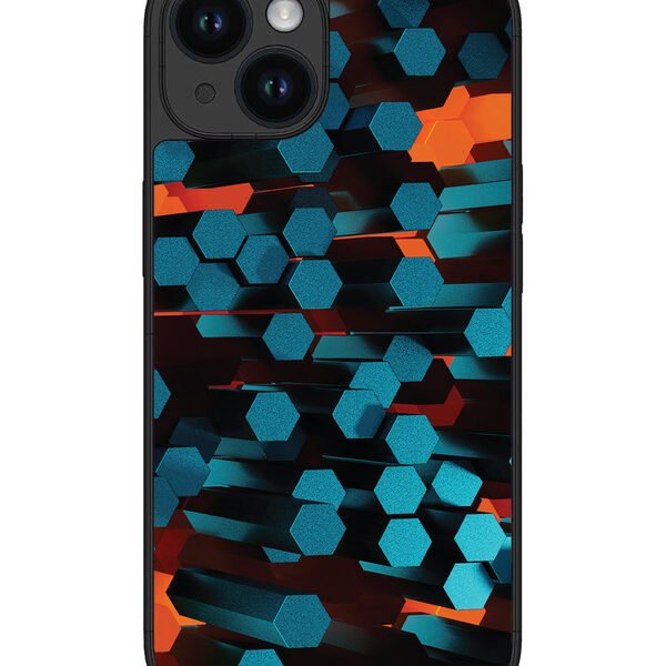 Iphone 14 | 2D Metal | Hexagon 3D Abstract | LC301