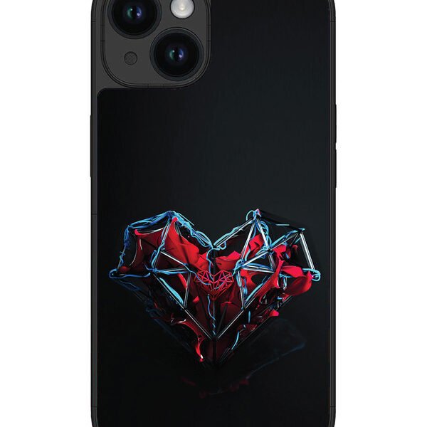 Iphone 15 | 2D Metal | Heart-Abstract | LC076