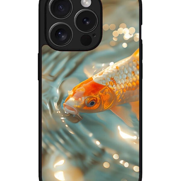 Iphone 15 Pro Max | 2D Metal | Gold-Fish-Animal | LC077