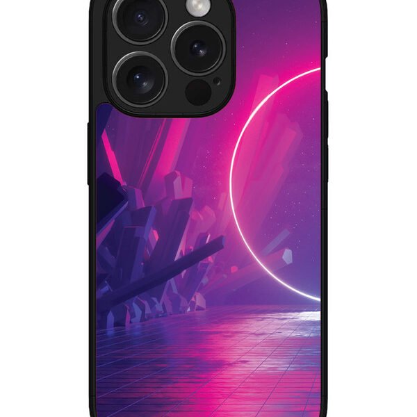 Iphone 15 Pro | 2D Metal | Abstract With Neon Light | LC068