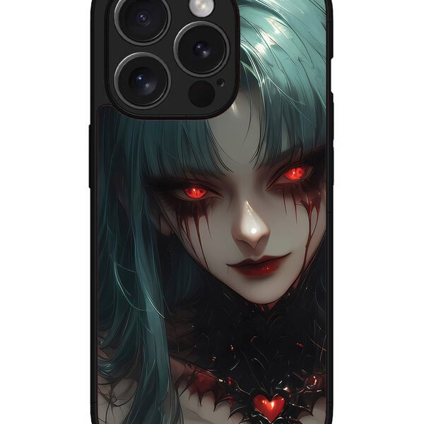 Iphone 15 Pro Max | 2D Metal | Succubus-Demon-Anime-Girl-Red-Eyes | LC077