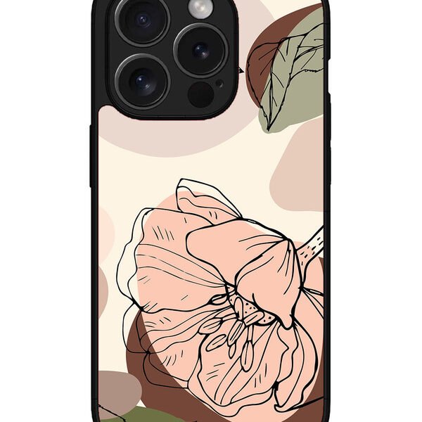 Iphone 15 Pro | 2D Metal | Floral Elegance, Portrait | LC068