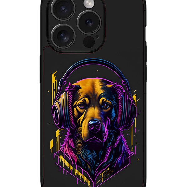Iphone 15 Pro Max | 2D Metal | Music Lover Dog | LC077